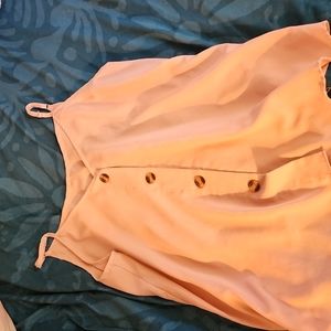 Torrid pink button up tank top